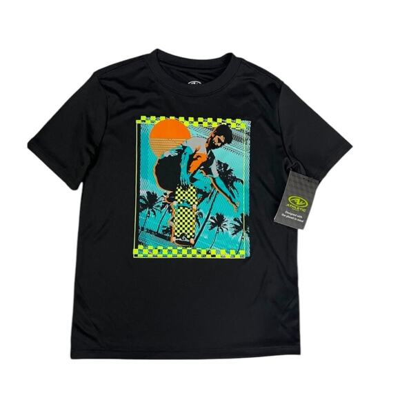 Athletic Works Boy Size S 6 - 7 T Shirt Kids Skateboarding Graphic Skateboard - Picture 4 of 9